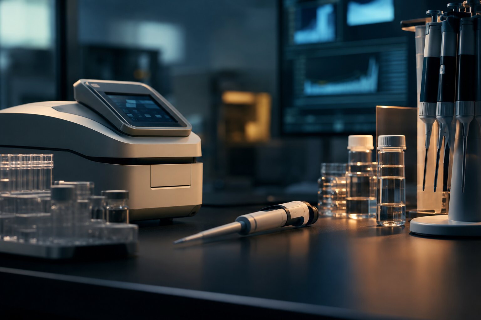 Molecular diagnostic equipment in a modern laboratory